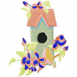 Bird Houses Embroidery Design 12 Bird Houses Embroidery Design 12